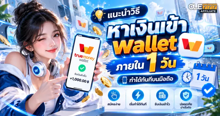 หาเงินเข้า wallet